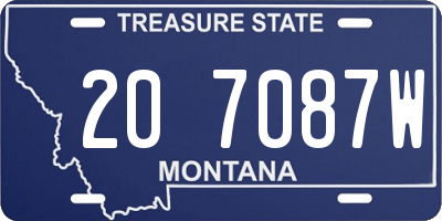 MT license plate 207087W