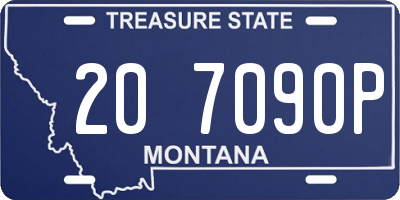 MT license plate 207090P