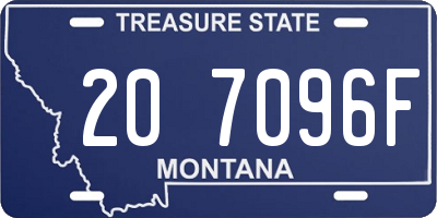 MT license plate 207096F