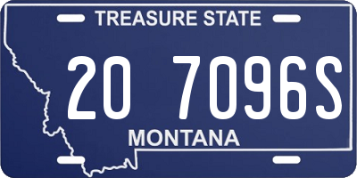 MT license plate 207096S
