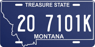 MT license plate 207101K