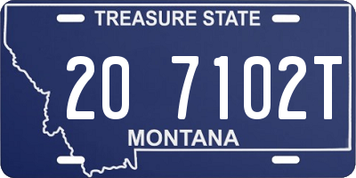 MT license plate 207102T
