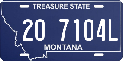 MT license plate 207104L