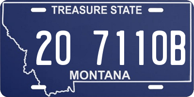 MT license plate 207110B