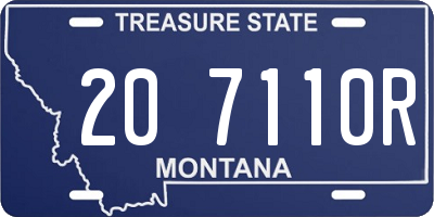 MT license plate 207110R