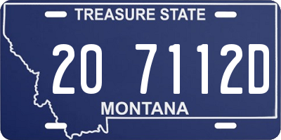 MT license plate 207112D