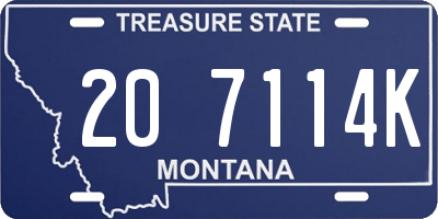 MT license plate 207114K