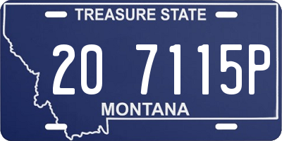 MT license plate 207115P