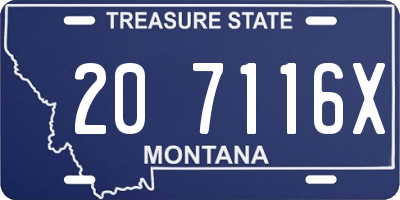 MT license plate 207116X
