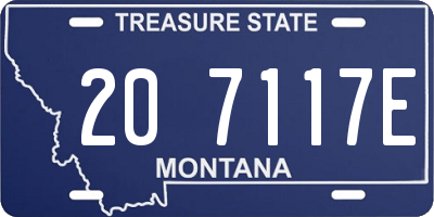 MT license plate 207117E