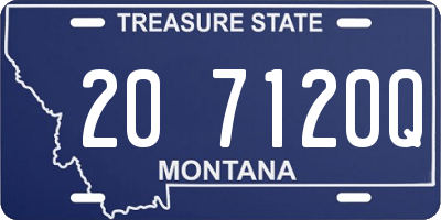 MT license plate 207120Q