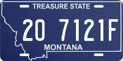 MT license plate 207121F