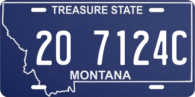 MT license plate 207124C
