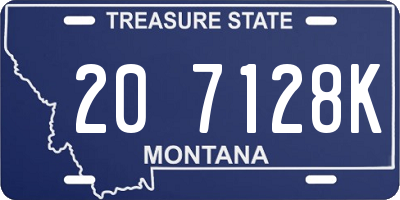 MT license plate 207128K