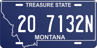 MT license plate 207132N