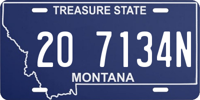MT license plate 207134N