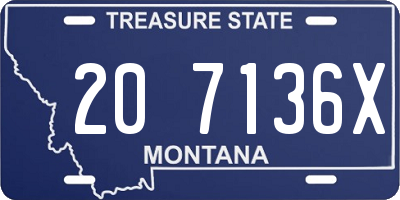 MT license plate 207136X