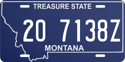 MT license plate 207138Z