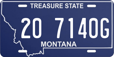 MT license plate 207140G