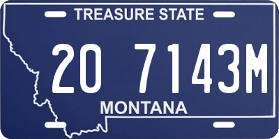 MT license plate 207143M