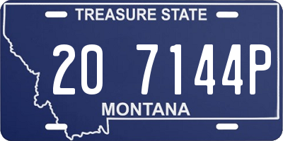 MT license plate 207144P