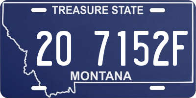MT license plate 207152F