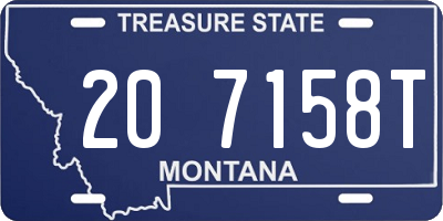 MT license plate 207158T