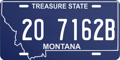 MT license plate 207162B