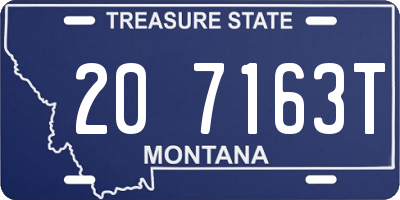 MT license plate 207163T