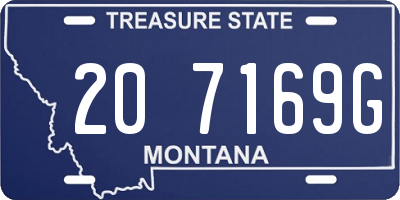 MT license plate 207169G