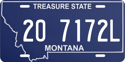 MT license plate 207172L