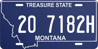 MT license plate 207182H