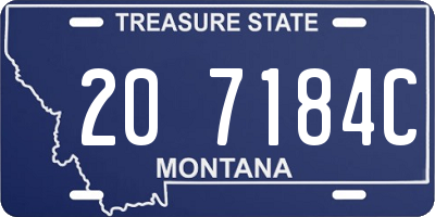 MT license plate 207184C