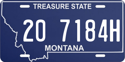 MT license plate 207184H