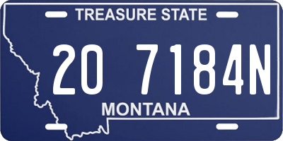 MT license plate 207184N