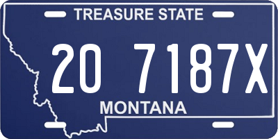 MT license plate 207187X