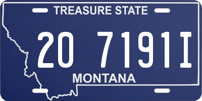 MT license plate 207191I