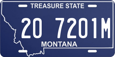 MT license plate 207201M
