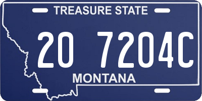 MT license plate 207204C