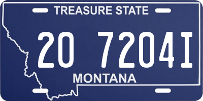 MT license plate 207204I
