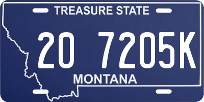MT license plate 207205K