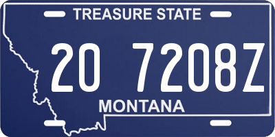 MT license plate 207208Z