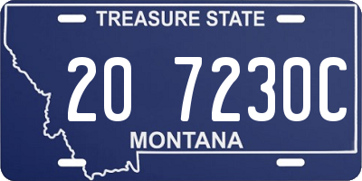 MT license plate 207230C