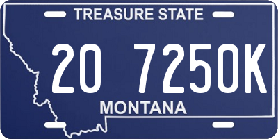 MT license plate 207250K