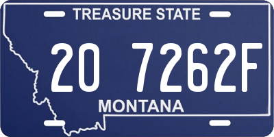 MT license plate 207262F