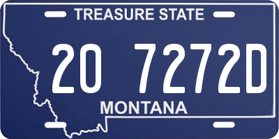 MT license plate 207272D