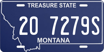 MT license plate 207279S