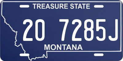 MT license plate 207285J