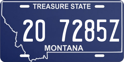 MT license plate 207285Z