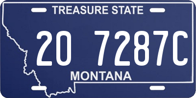 MT license plate 207287C